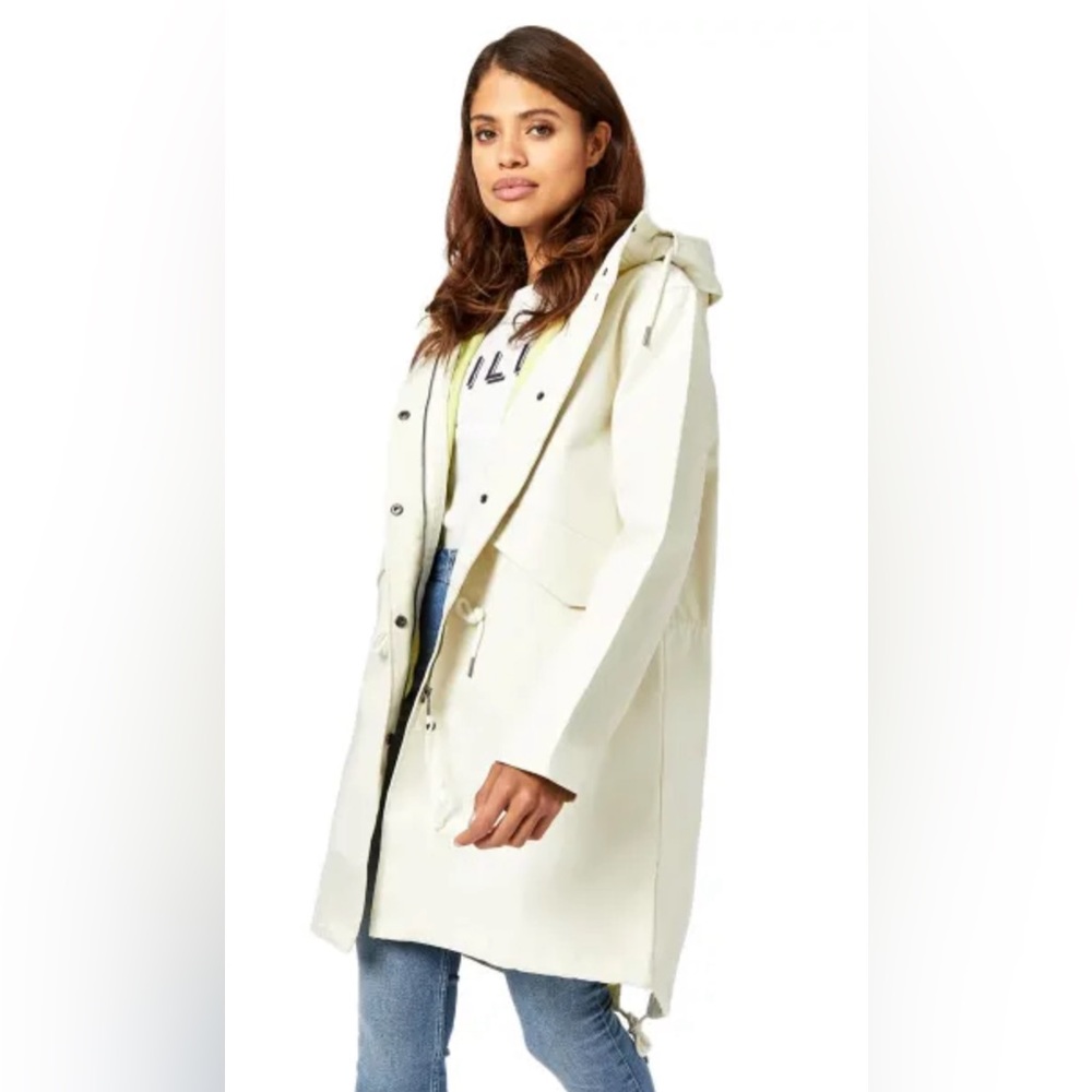 Jack Wills Cream Hooded Trench Coat
